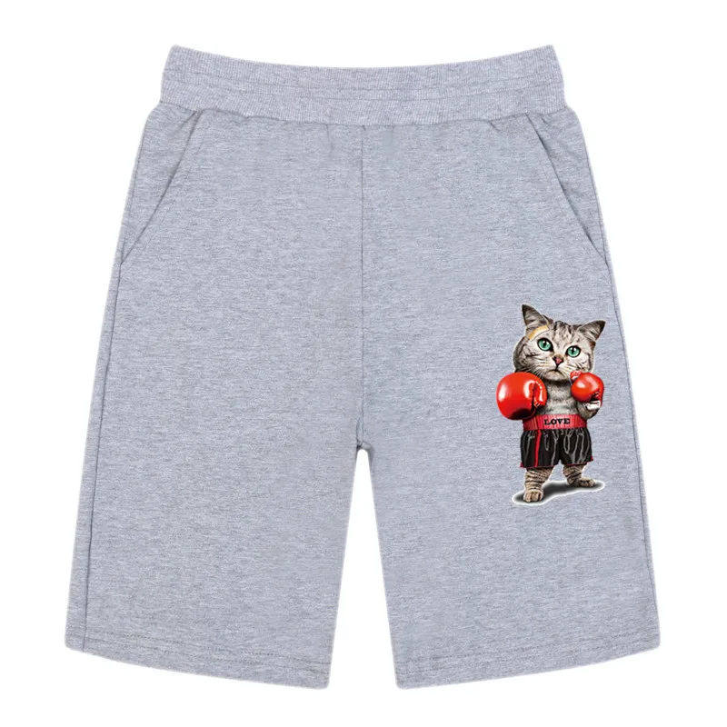 

Boys Boxing Cat Cotton Shorts Cartoon Animal Dancing Dog Short Sweatpants Sport Clothes