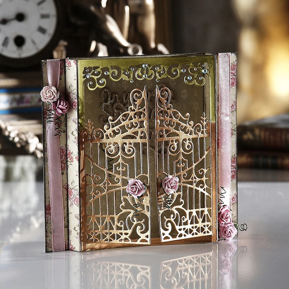 

Luxurious Gate Frame Metal Cutting Die for Scrapbooking DIY Card Album Bookmark Cover Embossing Die Mold Handicraft Decoration