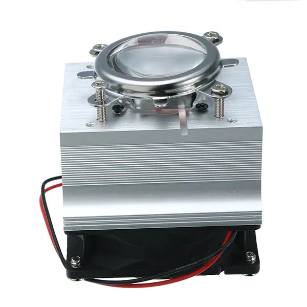 

20-100W LED Aluminium Heat Sink Cooling Fan Reflector Bracket 44mm Lens Set