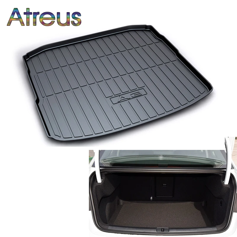 

Atreus Car Rear Trunk Floor Mat Durable Carpet For Audi A3 Sedan 2014 2015 2016 2017 2018 Boot Liner Tray Anti-slip mat