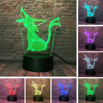 

New Anime 3D Pokemon Go Action Figure Lovely Espeon 7 Color Night Light Halloween Kids Child Toys Holiday Xmas Gift USB Led Lamp
