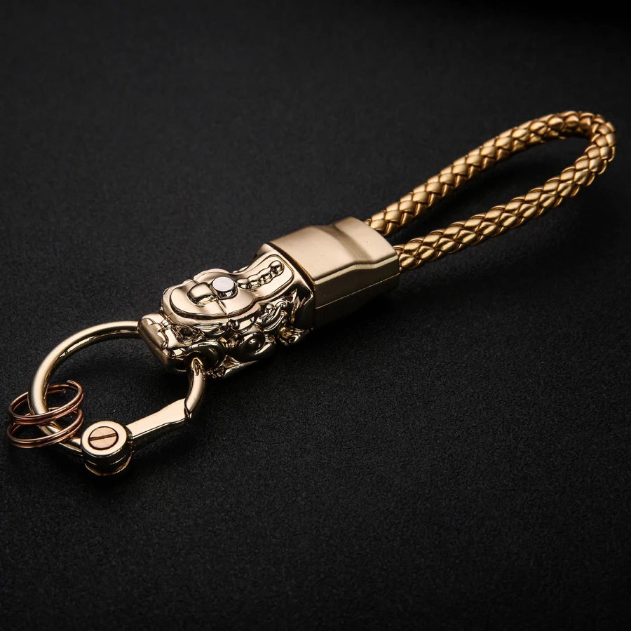 Бренд честный веревка из натуральной кожи высокого качества брелок для ключей для мужчин кольцо для ключей автомобиля Ювелирная сумка кулон подарок