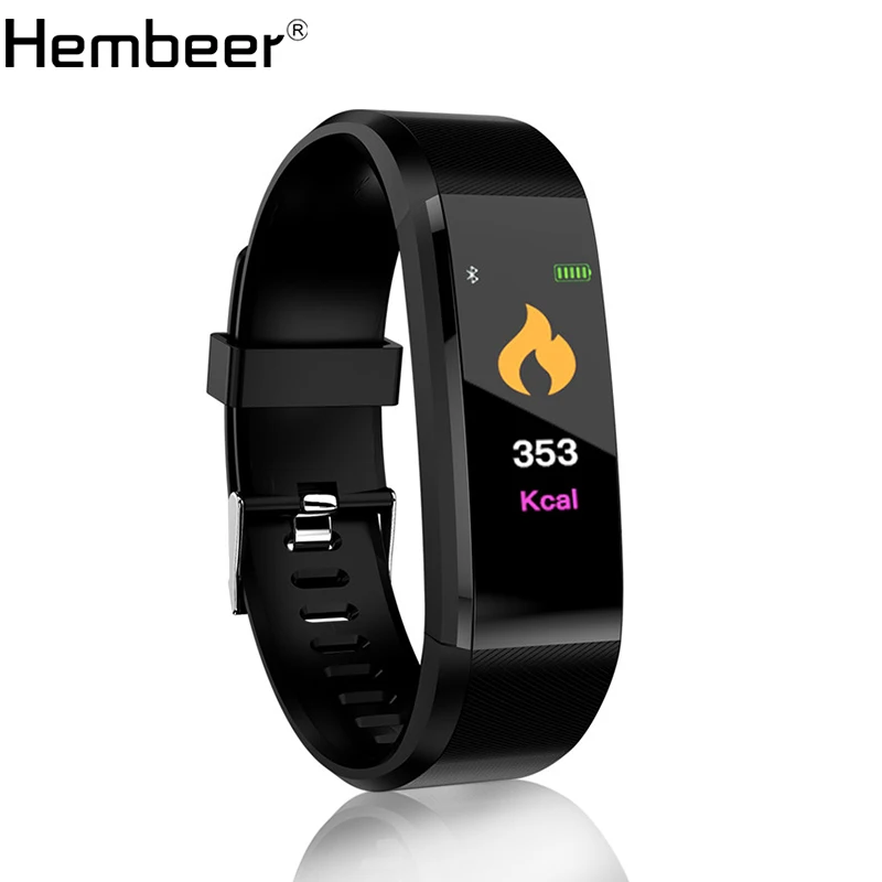  Hembeer New Smart Bracelet Men Women Heart Rate Monitor Blood Pressure Fitness Tracker Smartband Sp - 32967007091