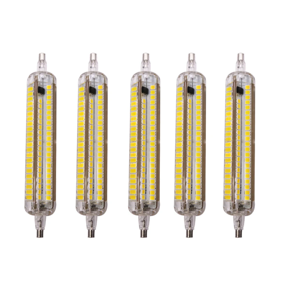 5x Three Dimming Led R7S 118mm 10W Silicone Led Lamp SMD 2835 AC 220V