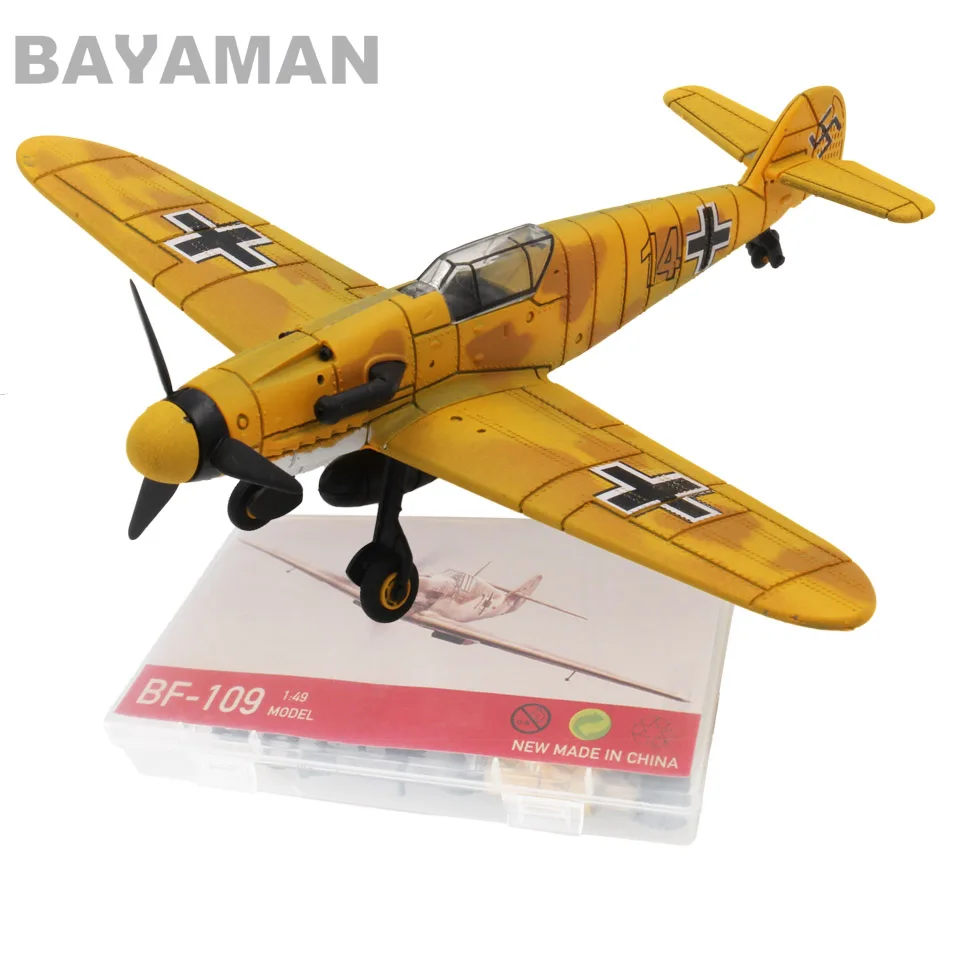 BAYAMAN caza alemán BF109 modelo de avión Diy kit de modelo de avión Juguetes Educativos bloques de Juguetes Educativos niños regalo