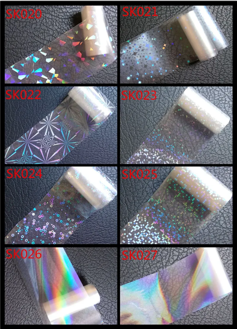 DIY Nail Art Tip прозрачная Лазерная Фольга для перевода на ногти голографическая наклейка для ногтей 120 м* 16 см