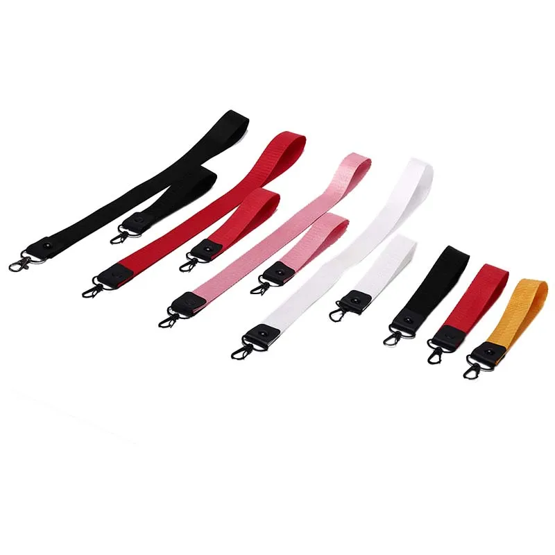 Cute Pure Color DIY Ribbon Band Keychain For Women Bag Car Keyring