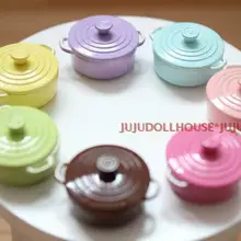 Миниатюрный Кукольный дом Siwan сцена из глины с мини цветной эмалированный горшок модель Многоцветный выбор