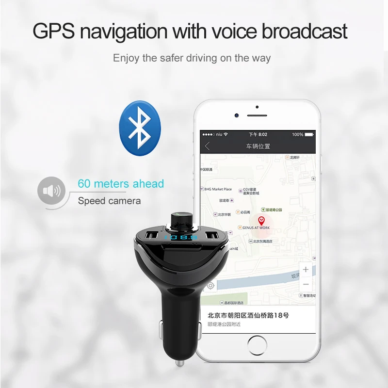 ANLUD Bluetooth fm-передатчик беспроводной MP3-плеер радио передатчик автомобильное зарядное устройство с двумя usb-портами HandsFree Bluetooth автомобильный комплект