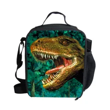 FORUDESIGNS, животные, 3D, с принтом динозавра, детские сумки для обеда, крутые, для пикника, термо, Детские Ланч-боксы, изолированные, зоопарк, сумка для обеда, подарки