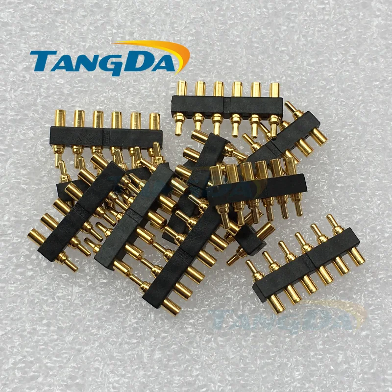 Tangda pogo контактный разъем 6pin 6p 1,8*8 мм пружинный контактный разъем pogopin высокотоковые разъемы наперсток A