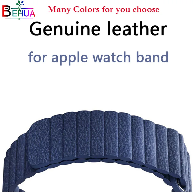 Genuine Leather Loop For Apple Watch band strap 42mm/38mm For iwatch series 3 2 1 wrist bands bracelet belt watchband straps