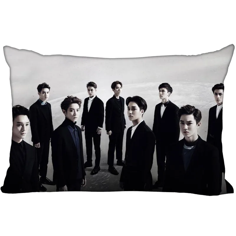 

KPOP star EXO rectangular pillowcase two sided printing satin pillow cover Custom your image gift
