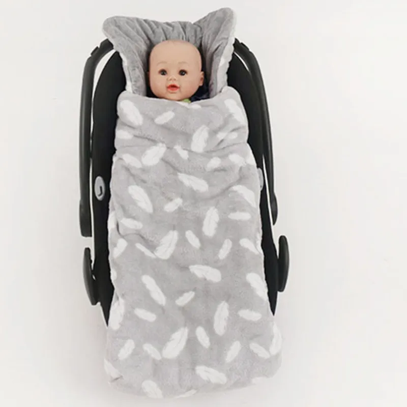 

Thick Baby Swaddle Wrap Knit Envelope Newborn Sleeping Bag Baby Warm Swaddling Blanket Infant Stroller Sleep Sack Footmuff
