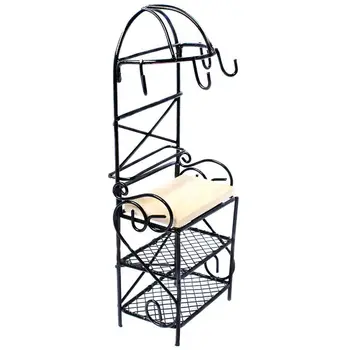 

1:12th Metal Storage Rack Shelf Dollhouse Miniature Kitchen Furniture Decoration