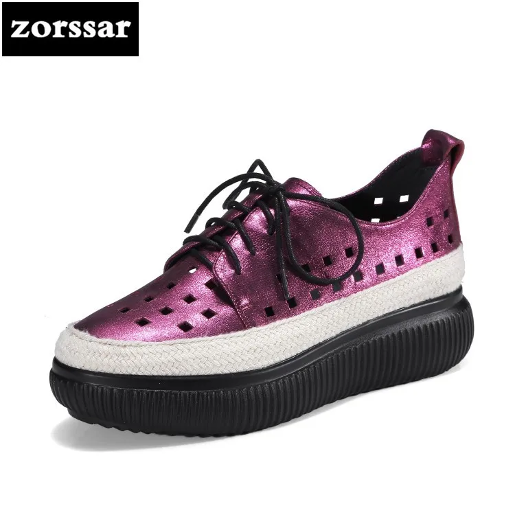 

{Zorssar} 2018 New Summer Female shoes Casual flats Shoes Comfortable Flat platform Loafers women sneakers shoes Breathable