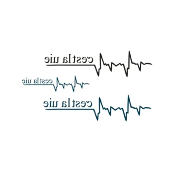 

Waterproof Temporary Tattoo Stickers for Adults Kids Body Art Words Letters Heartbeat L-031 Fake Tatoo for Man Woman