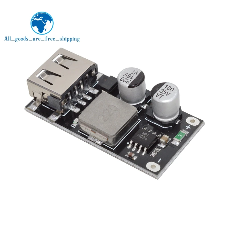 

TZT QC3.0 QC2.0 USB DC-DC Buck Converter Charging Step Down Module 6-32V 9V 12V 24V to Fast Quick Charger Circuit Board 5V