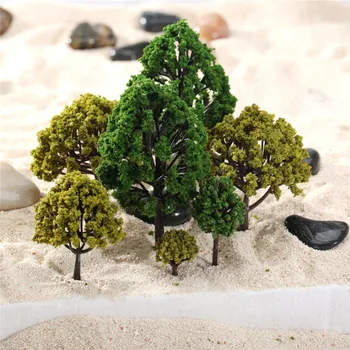 

40pcs Mixed Scale Model Trees HO N O Scale Model Osmanthus Trees Model Train Railway Layout Sand Table Decoration