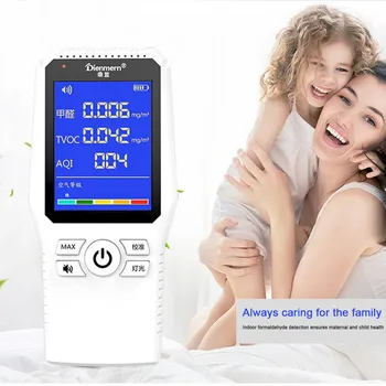 

Air Quality Monitor Formaldehyde Detector Accurate PM2.5 Micron Particulate Matter Dust Pollution Multi Testers for Indoor Home