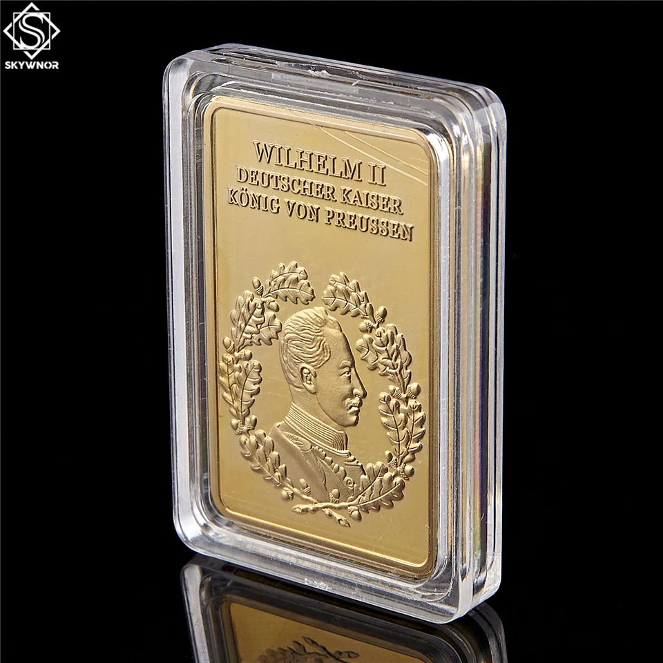 1888-1918 Kaiser Wilhelm II von Deutschland Prussia King Gold Bar Collection