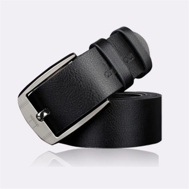

2016 New hot leather men belts black pin buckle belts for men designer famous waist belt luxury male strap