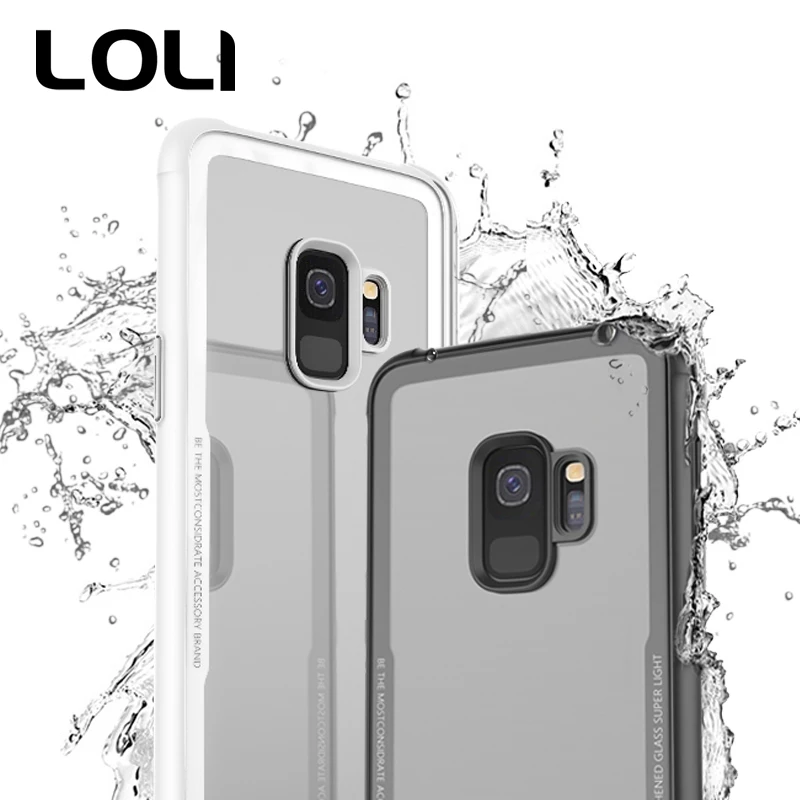Loli для Samsung Galaxy S9 плюс силиконовый чехол Стекло Прозрачный телефона 360 Защита |