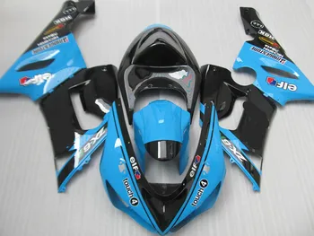 

Motorcycle Fairing kit for KAWASAKI Ninja ZX6R 636 05 06 ZX 6R 2005 2006 ABS Blue gloss black Fairings set+gifts KC74