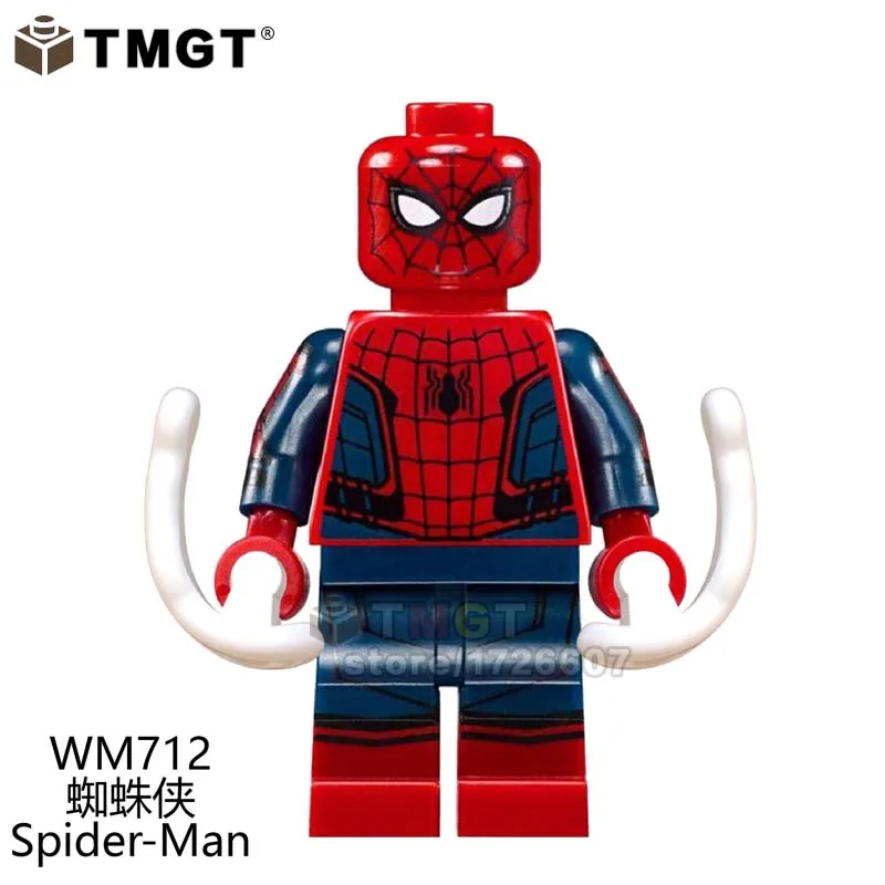 Человек-паук блоки вдали от дома Mysterio Ник пушистый Майлз Моралес Зеленый Гоблин гидро-человек строительные блоки детские игрушки WM6062 - Цвет: WM712