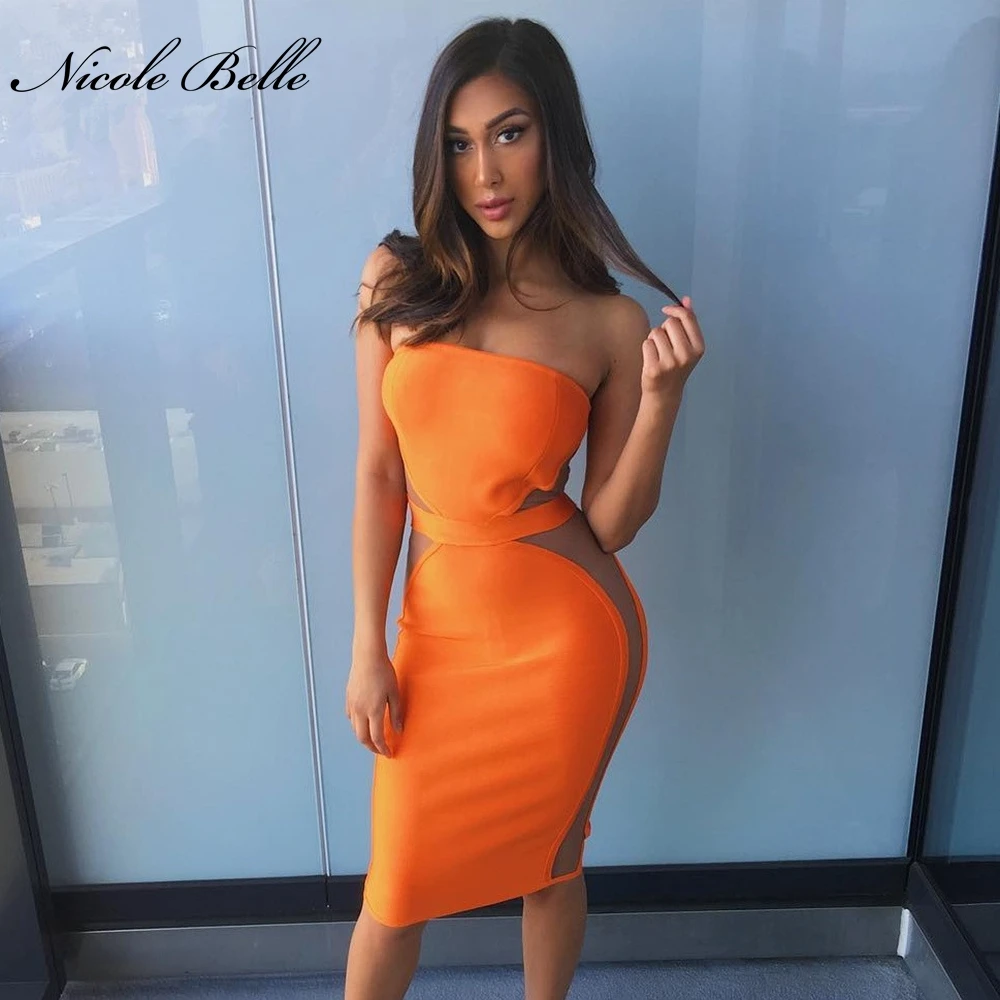 Free delivery! 2017 new fashion summer bright orange knit no straps put