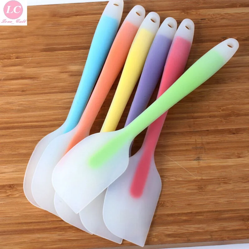 

1PC Baking Pastry Spatula Silicon Gel Scraper Semitransparent Large Cake Wiper Baking Tool Cake Tool
