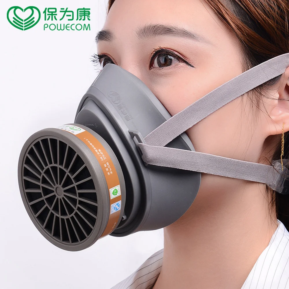 

POWECOM Pro Anti-dust Mask Prevent Vehicle Exhaust Pesticide Spray Organic Gases Personal & Industrial & Laboratory Pro Masks