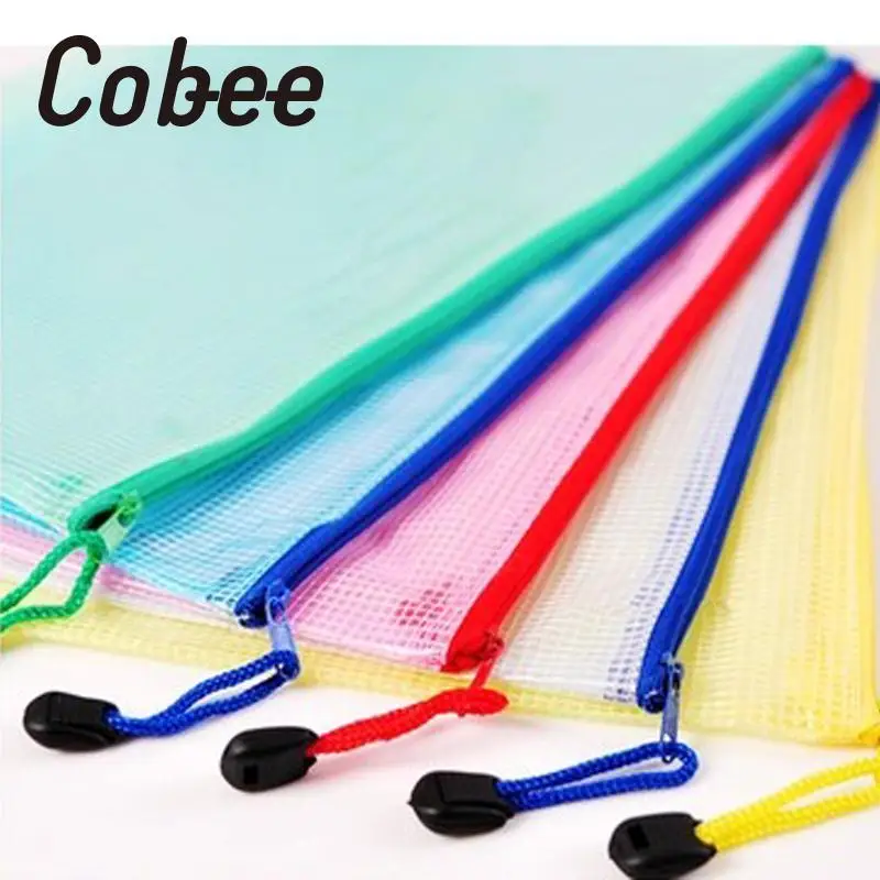 

Cobee 5pcs A4 Zip File Bags Clear PVC Plastic Storage Waterproof Document Folder Sleeve Pocket Students Office Supplies