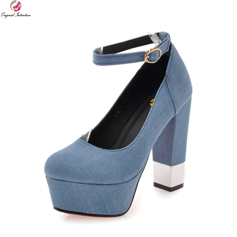 blue square heels