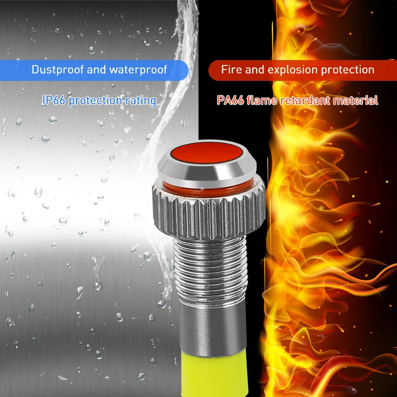 Metal Indicator Light Waterproof Signal Lamp LED Seal Bulb Light Alarm Pilot Car Boat LED Warning Dashboard PC Power Signal Lamp