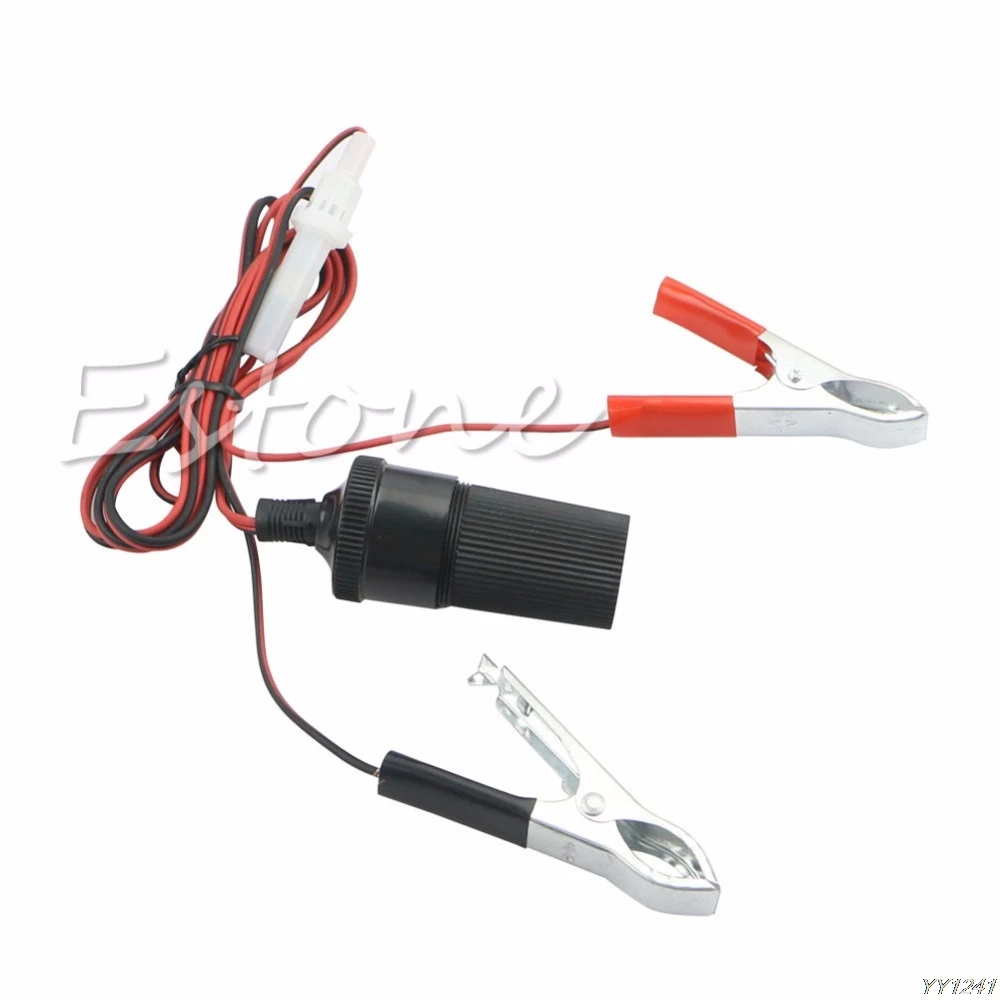 

12V Car Battery Terminal Clip-on Cigarette Lighter Power Socket Adapter Adaptor