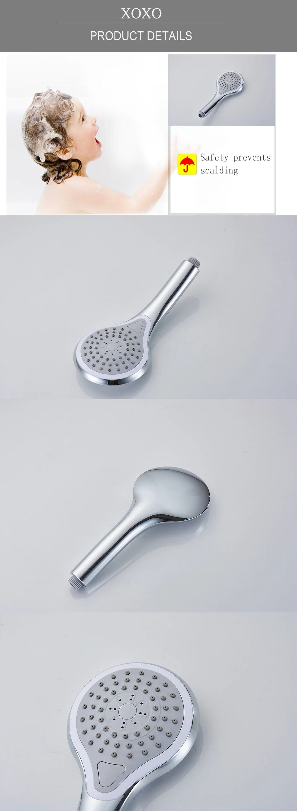 XOXO многофункциональная душевая головка, ручная круглая водосберегающая душевая головка высокого давления, аксессуары для ванной комнаты, chuveiroX736