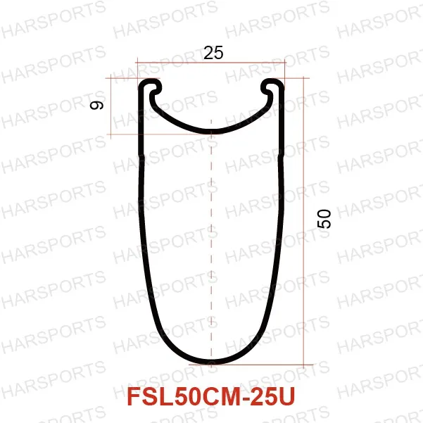 Top Farsports high quality carbon clincher wheelset 50mm x 25mm rims for road bike Lightweight 1510g each set 1
