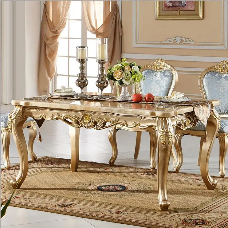 Antique Style Italian Dining Table, 100% Solid Wood Italy Style Luxury Dining Table Set natrual marble modern p10096 Antique Style Italian Dining Table, 100% Solid Wood Italy Style Luxury Dining Table Set natrual marble modern p10096