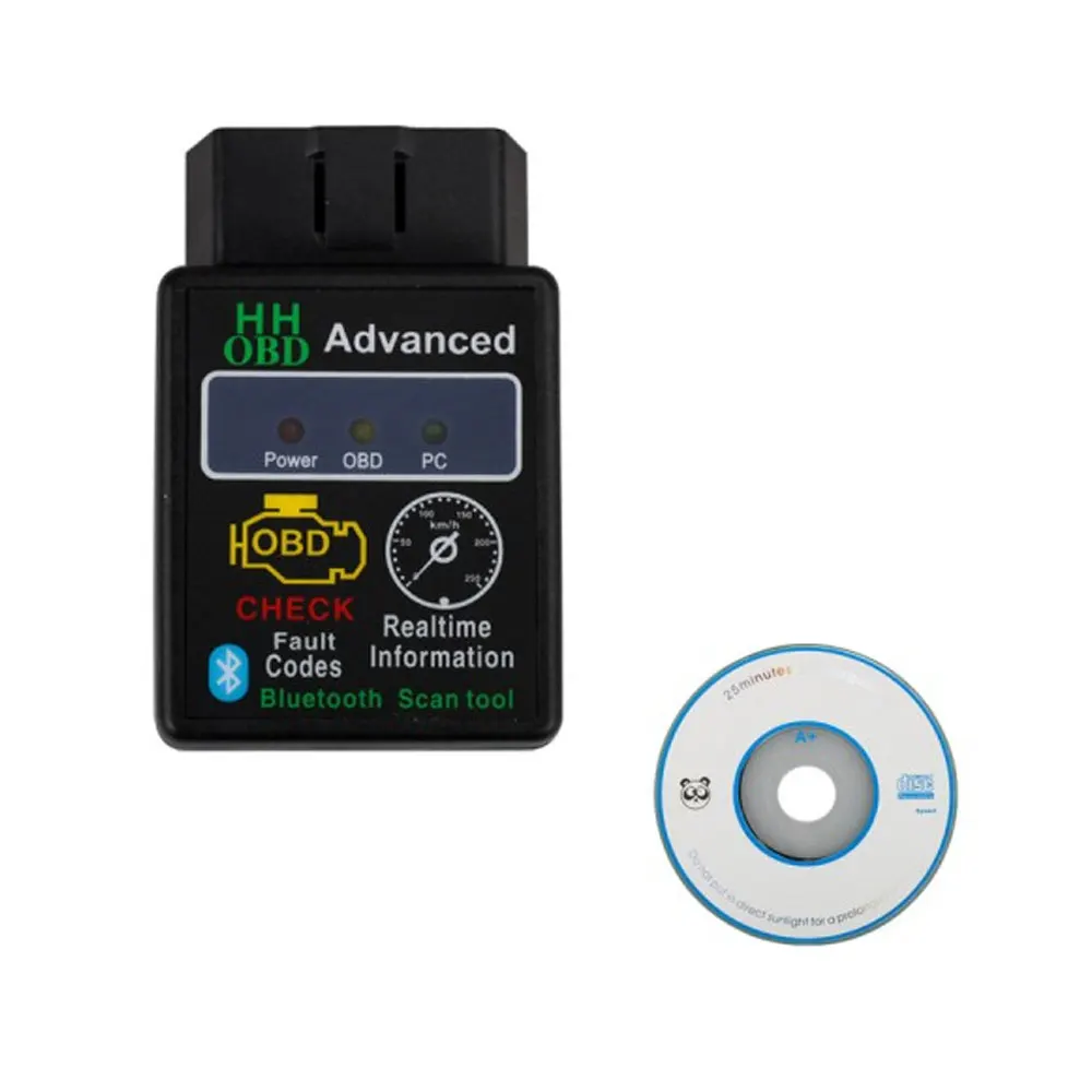 OBD2 супер мини V02H2-1 Bluetooth V1.5 OBD2 автомобильный диагностический инструмент OBD Авто сканер Код ридер для Android Крутящий момент - Цвет: Черный