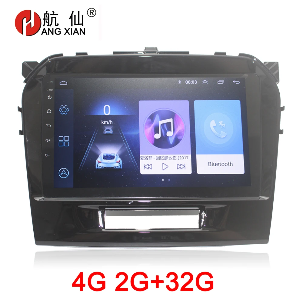 Top HANG XIAN 2 din car radio Multimedia for Suzuki Grand Vitara 2016 car dvd player GPS navi car accessory with 2G+32G 4G internet 0