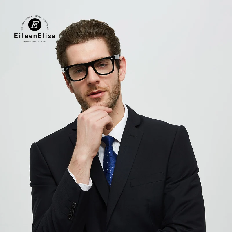 

2019 Fashion Glasses Frame Men Black Eyeglasses Frame Vintage Square Clear Lens Glasses Optical Spectacle Frame High Quality