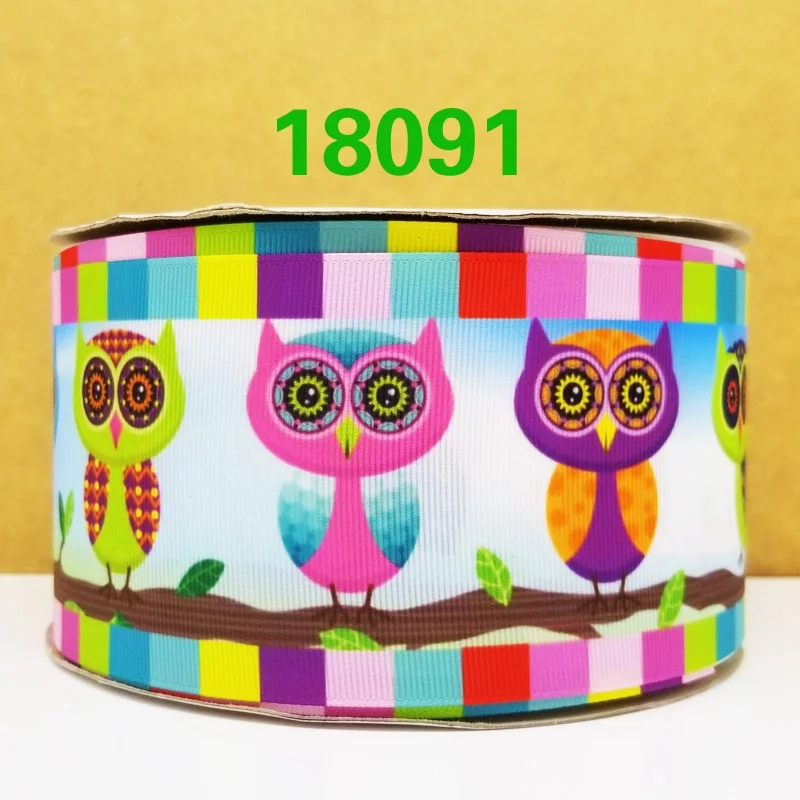 50 ярдов мультфильм напечатанный grosgrain ленты 18296 - Цвет: 18091