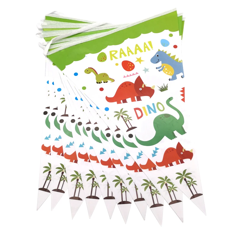 Dinosaur Party Banners Baby Shower Birthday Party Decorations Pennant KidsFBDU 