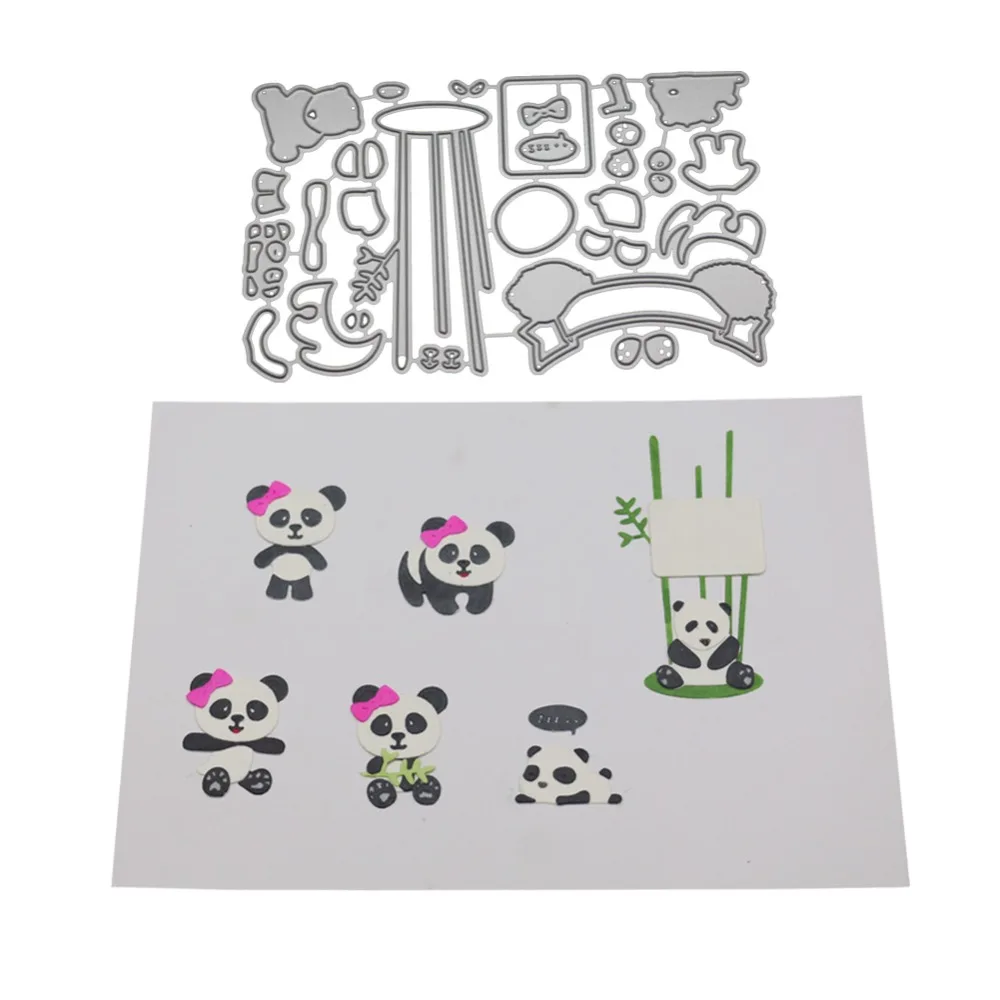 

Cutting Dies Metal pandas Stencil And Stamps For DIY Scrapbooking Embossing Card Making Craft Animal Dies new 2019