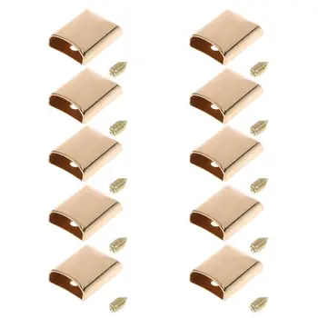 

THINKTHENDO 10pcs Leather Craft DIY Metal Zipper Tail Clips Buckle Stop Tail Plug Head Tool Fastener with Screws Bag Accessories