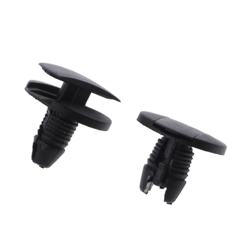 

100 Pcs Black Plastic Push Type Bumper Fender Fastener Trim Clips For Peugeot Citroen
