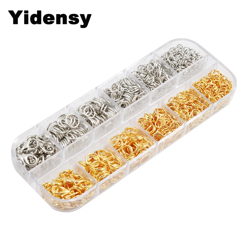 Yidensy 1 коробка модное металлическое переходное кольцо 4 мм 5 6 7 8 застежки карабины