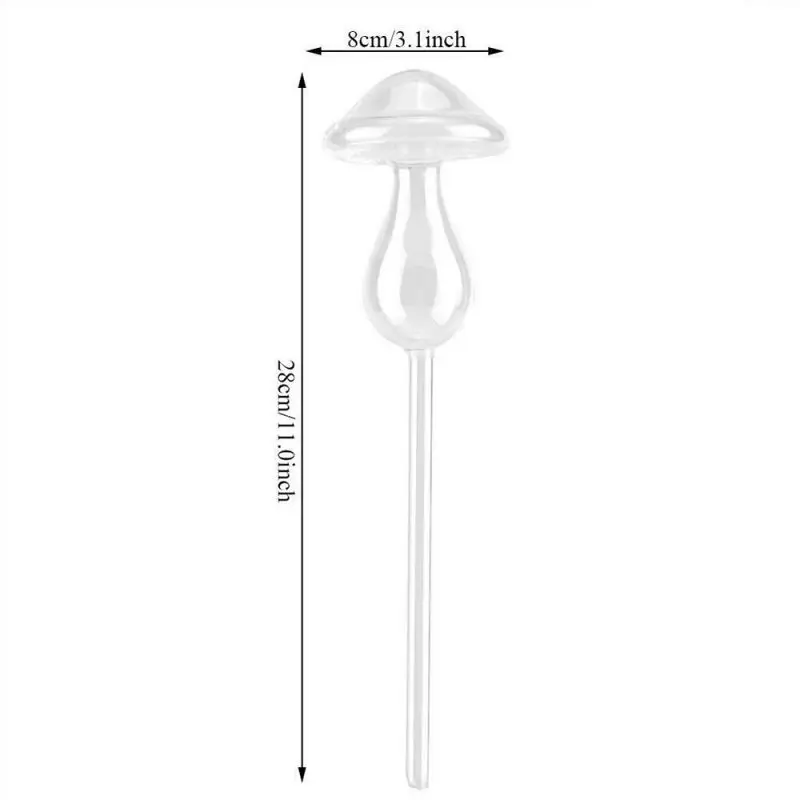 The Mushroom Shaped Automatic Watering Device Transparent Glass Automatic Watering Flower Gardening Supplies