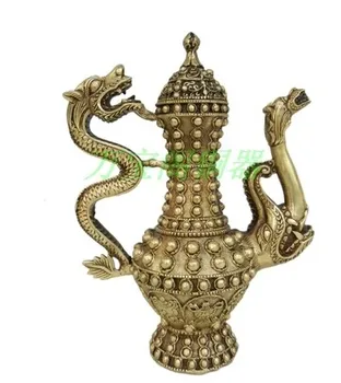 

Open light copper copper pot Tibetan tea pot copper jug dragon feng shui ornaments gifts to share